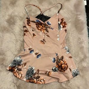 Pink floral cami